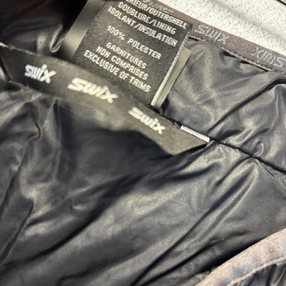 Swix Quilted Puffer Skirt Womens Medium Black Insulated Zip Up Ski Snow Outdoor - Picture 11 of 14